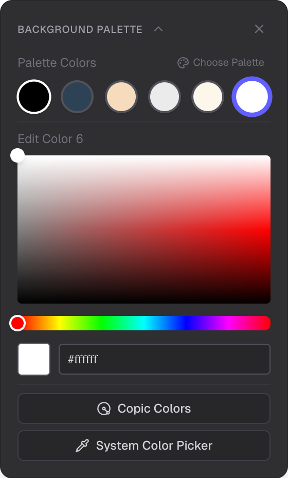 Background Palette Editor