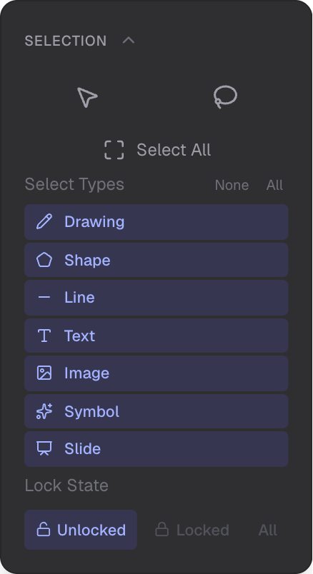 Selection Mode Panel