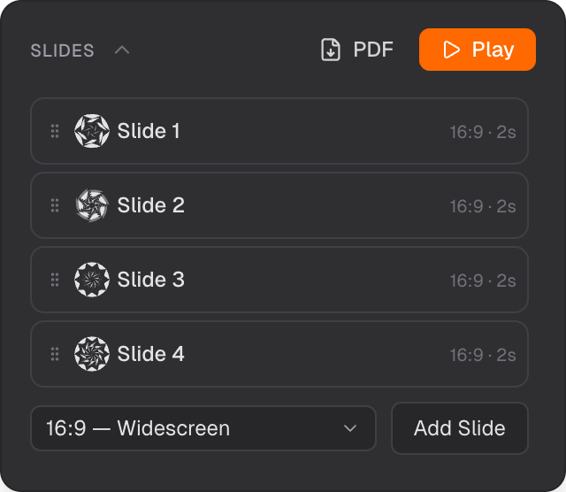 Slides panel