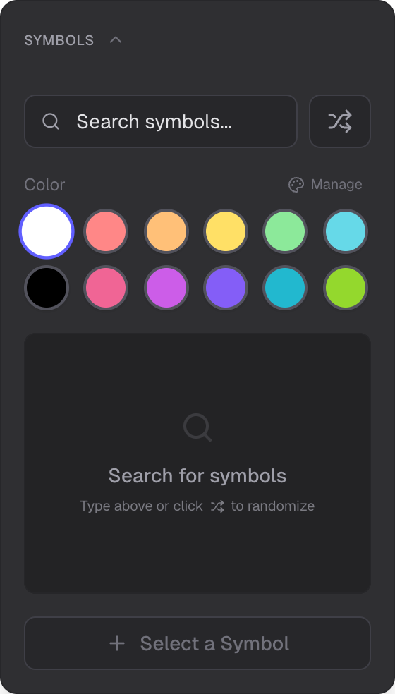 Symbols panel