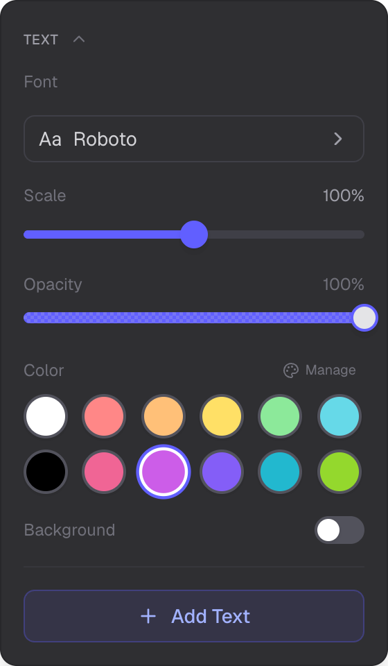 Text panel