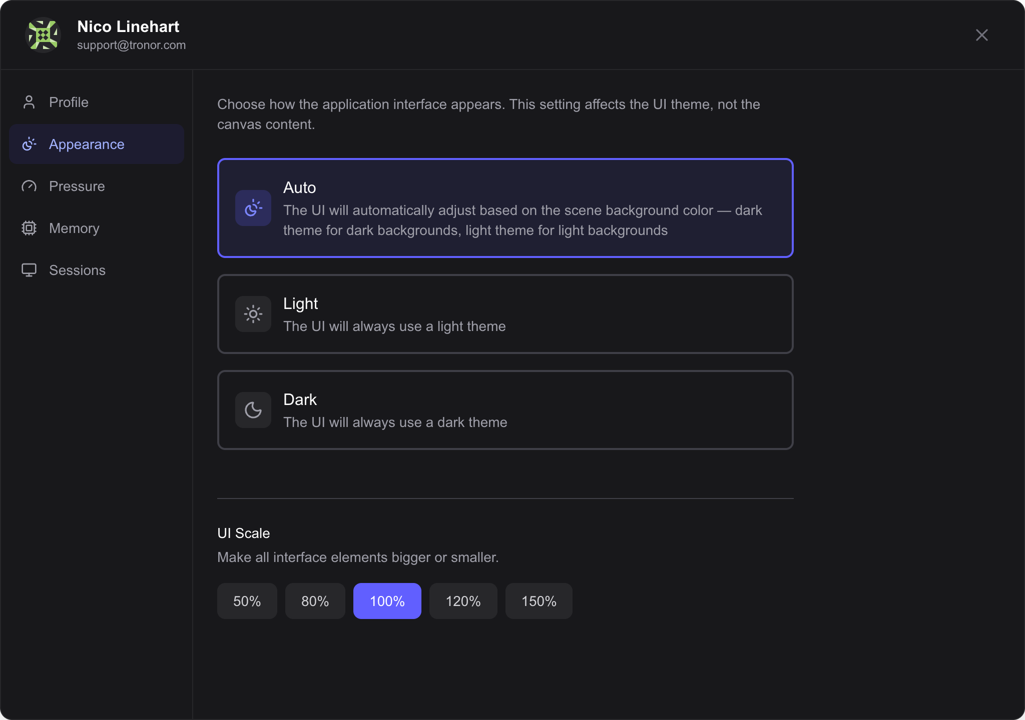 Appearance Tab